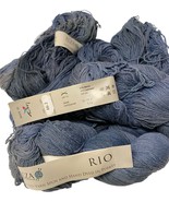 Feza Yarn Rio Lot Merino Cashmere Blend 100 gram Hanks Denim Blue Flaw o... - $454.78 MXN