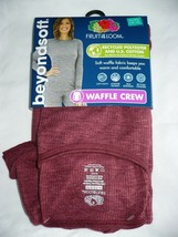 Fruit Of The Loom Beyond Soft Thermal Waffle Crew Top X-Small (0-2) Merl... - £8.52 GBP