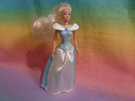 Vintage 1999 McDonald&#39;s Barbie Light Blue &amp; White Dress Blonde Hair - as is - £1.14 GBP