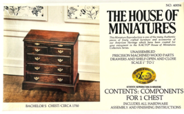 House of Miniatures Kit #40054 1:12 Chippendale Bachelor&#39;s Chest Circa 1750 - $14.50