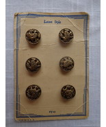 Brass Colored Grapes on a Vine Loop on back Metal 1/2 inch Buttons (#3598) - $16.39 CAD