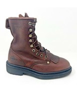 Bonanza 8" Kiltie Lacer Brown Oiled Leather Mens Steel Toe Work Boots BAT817 - $34.95 - $39.95