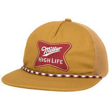 Miller High Life Embroidered Logo Cotton Twill Rope Hat Orange - £25.04 GBP