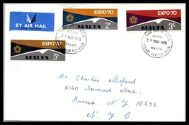 1970 Malta Fdc Cover - Expo &#39;70, Mdina D14 - £2.31 GBP
