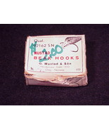 Vintage Box of Mustad Beak Hooks, no. 92162SN, Single Barb, made in Norway - £7.77 GBP