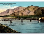 Short Line Railorad Bridge Columbia River Huntingto OR UNP DB Postcard P19 - $4.42