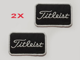 2 X Unique Rare Iron On Black Golf White Border Patch Badge  - $20.50