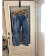 CALVIN KLEIN JEANS CK DISTRESSED BLUE FADED BLUE 36X30 RIBBED MOTO SLIM ... - €16,16 EUR