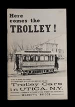 Vtg Here Comes the Trolley Cars in Utica, NY Book 1964 Richard Steinmetz - £19.80 GBP