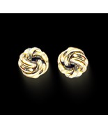 Classic Love Knot 12mm Gold Tone Stud Earrings - $7.85