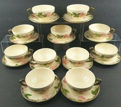 11 Franciscan Desert Rose Tea Cup Saucer Set Vintage Floral Ceramic Dish England - £63.03 GBP