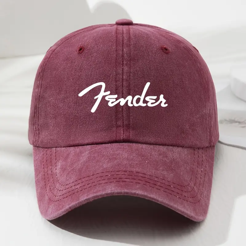 Fender retro men's cap maroon adjustable back fits all - new - $10.00