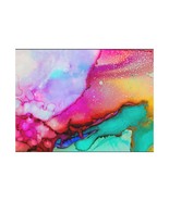 Abstract Canvas Wall Art, Colorful Decor, Pink Turquoise Watercolor Art ... - €138,31 EUR