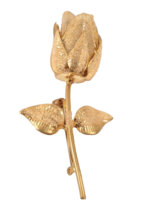 Vintage Rose Pin Brooch Austria Gold Tone 2 Inches long Beautiful - €7,51 EUR