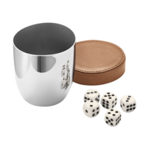 Sky by Georg Jensen Stainless Steel Bar Dice Cup and Dice Set for Travel -  New - $78.21