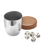 Sky by Georg Jensen Stainless Steel Bar Dice Cup and Dice Set for Travel... - £61.52 GBP