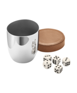 Sky by Georg Jensen Stainless Steel Bar Dice Cup and Dice Set for Travel... - $106.23 CAD