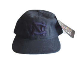 New Era Hat Vtg TONES E-zfit North Carolina Tar Heels Cap Strutting Ram DarkBlue - £26.34 GBP