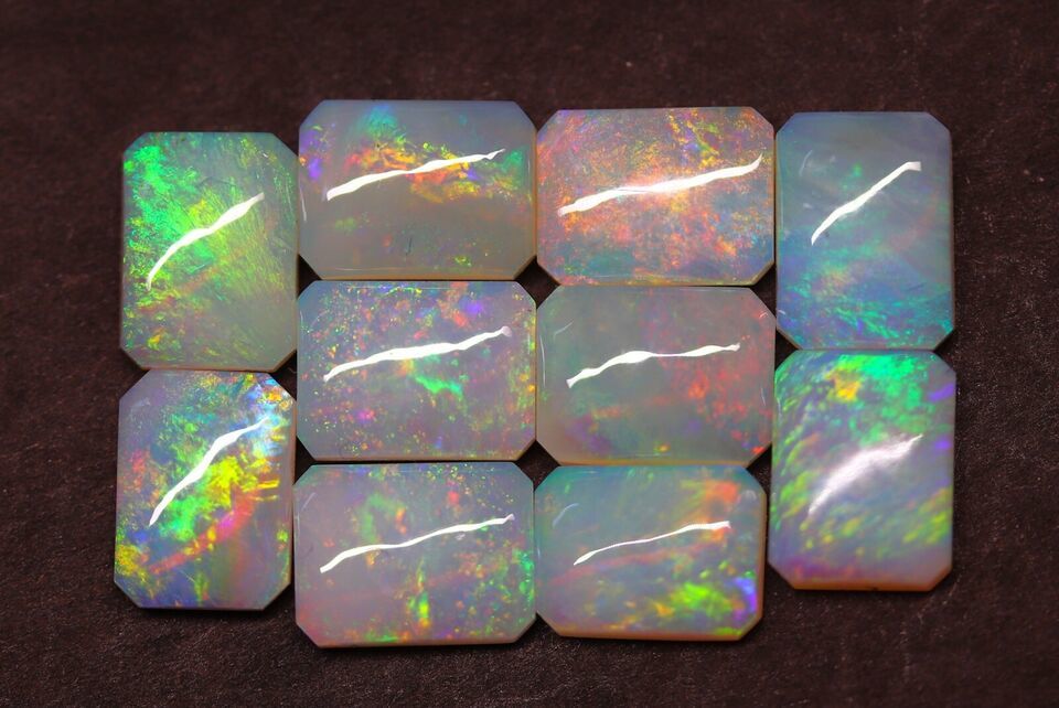 6x8MM Octogen Natural Australian Opal Stone in MM Size in Excellent Cut & Polish