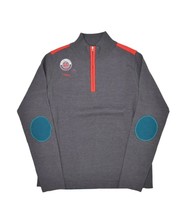 Louis Castel 1/4 Zip Knit Sweater Womens M 100 Grey Golf Wool Jumper Pul... - £41.64 GBP