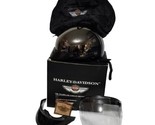Vintage Harley Davidson Motorcycle Helmet Black Chrome Size S Used DOT B... - $134.70