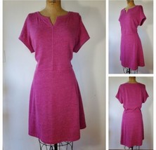 Talbots Size XL Dress Casual Pink Fuchsia Short Sleeve Terry Knit Scoop Neck - £21.24 GBP