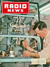 Radio News Magazine March 1945 Piano of the Future, Auto Radios, Vintage History - £7.82 GBP