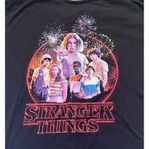 Netflix Stranger Things Graphic T-Shirt Mens Black Size XL Fireworks - £13.27 GBP