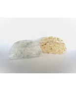 Gold or silver flakes glitter frosted white hair claw clip - $12.95