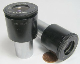 Nikon Microscope Eyepieces 2ct.  D. H.K.W.10X U Bi - £71.93 GBP