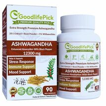 GoodlifePick Ashwagandha Capsules with Black Pepper from 5% Withanolides... - $16.64