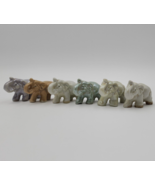 Vintage Lusterware Pearlescent Trunk Up Elephant Figurines - Lot of 6 - £21.83 GBP