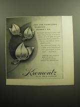 1958 Krementz Florentine Leaf Jewelry Ad - Gift for graduation.. weddings - £14.53 GBP