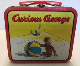 Classic and Rare - Curious George with Beach Ball Mini Tin Lunch Box - 2000 - $9.95