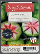 Guava Peach ScentSationals Scented Wax Cubes Tarts Melts Potpourri Home ... - $3.75
