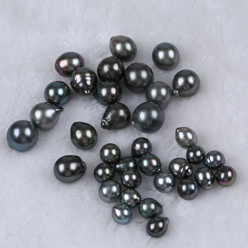 Real Natural Tahitian Tahiti South Sea Pearls Black Water Drop Shape Loose Bead - £13.84 GBP+
