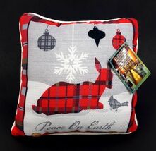 Woodsy Wonderland Peace On Earth Decorative Pillow 11x10x5" Deer Christm... - $18.52