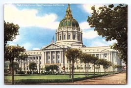 Postcard City Hall Civic Center San Francisco California Pacific Novelty Co. - £2.89 GBP