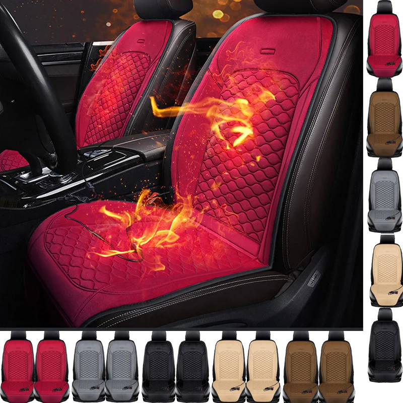 12v/24v Electric Heated Car Seat Cushions For Winter Heating Pads Keep Warm - £22.11 GBP+