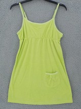 Raya Sun Swim Cover SZ L Green Terry Cloth Sundress Adjustable Straps Pocket NWD - £7.85 GBP