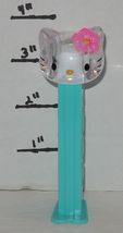 PEZ dispenser Hello Kitty Blue with pink bow Clear Face - $9.85