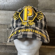 Pittsburgh Gold Black Emblem baseball cap hat Buffalo check adjustable a... - £6.42 GBP