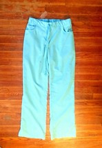Grey&#39;s Anatomy Scrub Pants Blue Women Pull On Size XS Pockets Side Split - $24.26