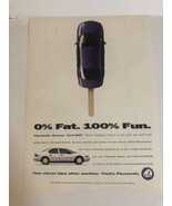 1996 Plymouth Breeze Vintage Print Ad Advertisement pa11 - £5.17 GBP