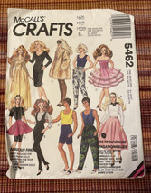 McCall&#39;s 5462 Barbie Ken Doll Clothes Sewing Pattern Cut Complete Fashion 1991 - £7.72 GBP