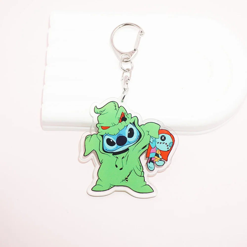 Beast Kingdom 2D Flat Disney Lilo Stitch Acrylic Pendant -Stitch Keychain1 - $4.44