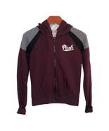 Victoria’s Secret Pink burgundy hoodie hooded zip up Track jacket  Women... - $28.28 CAD