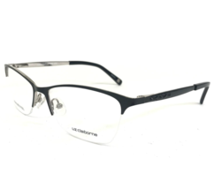 Liz Claiborne Eyeglasses Frames L654 CSA Black Silver Cat Eye Half Rim 5... - $51.21