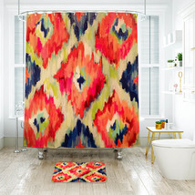 Chevron Pattern 03 Shower Curtain Bath Mat Bathroom Waterproof Decorative - £18.08 GBP+