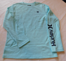 Hurley Boy&#39;s Youth Long Sleeve waffle Thermal Shirt Aqua Size 14/16 NWOT - £16.26 GBP